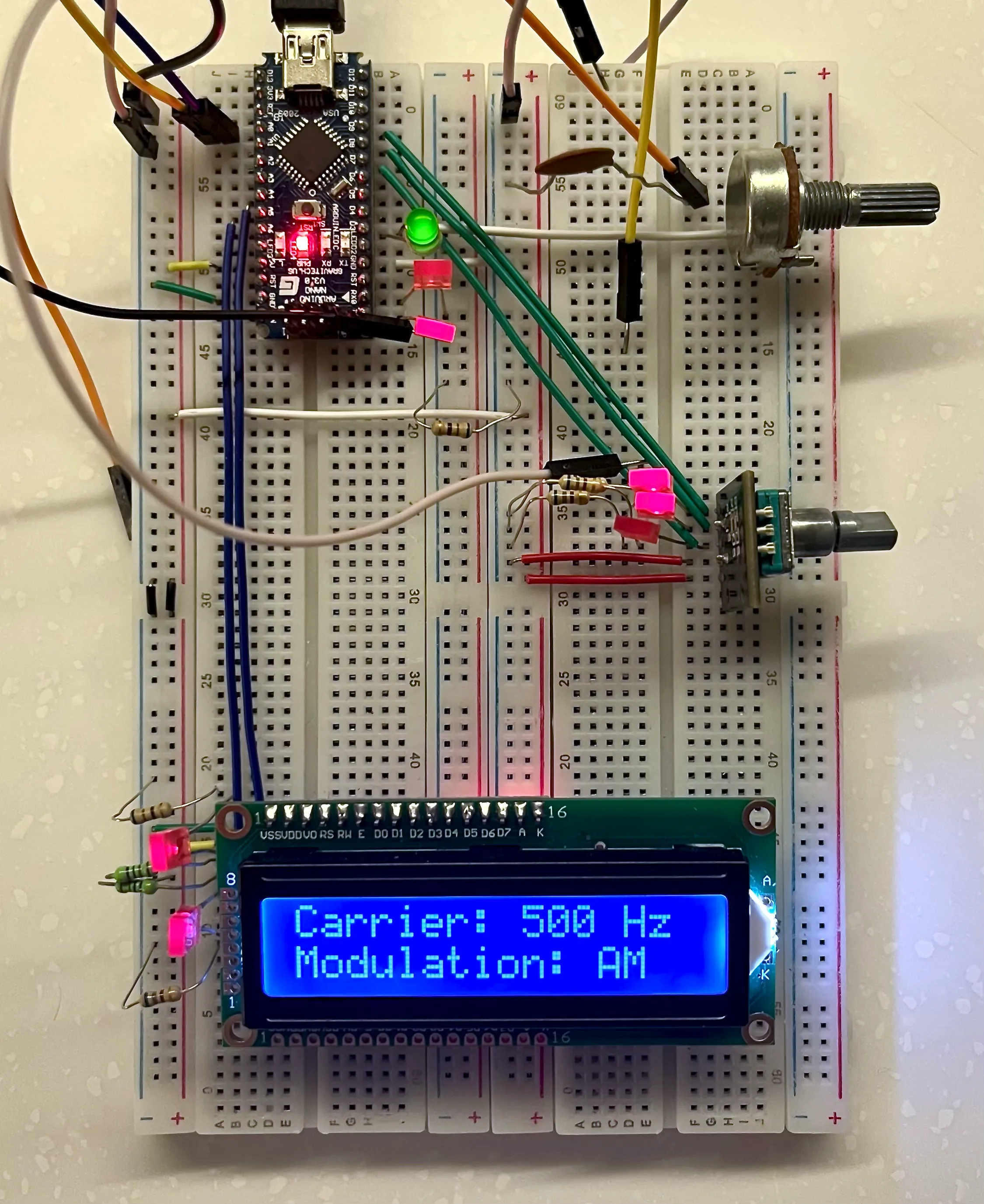 Realtime AM and FM Modulator Using DDS on ATmega328P